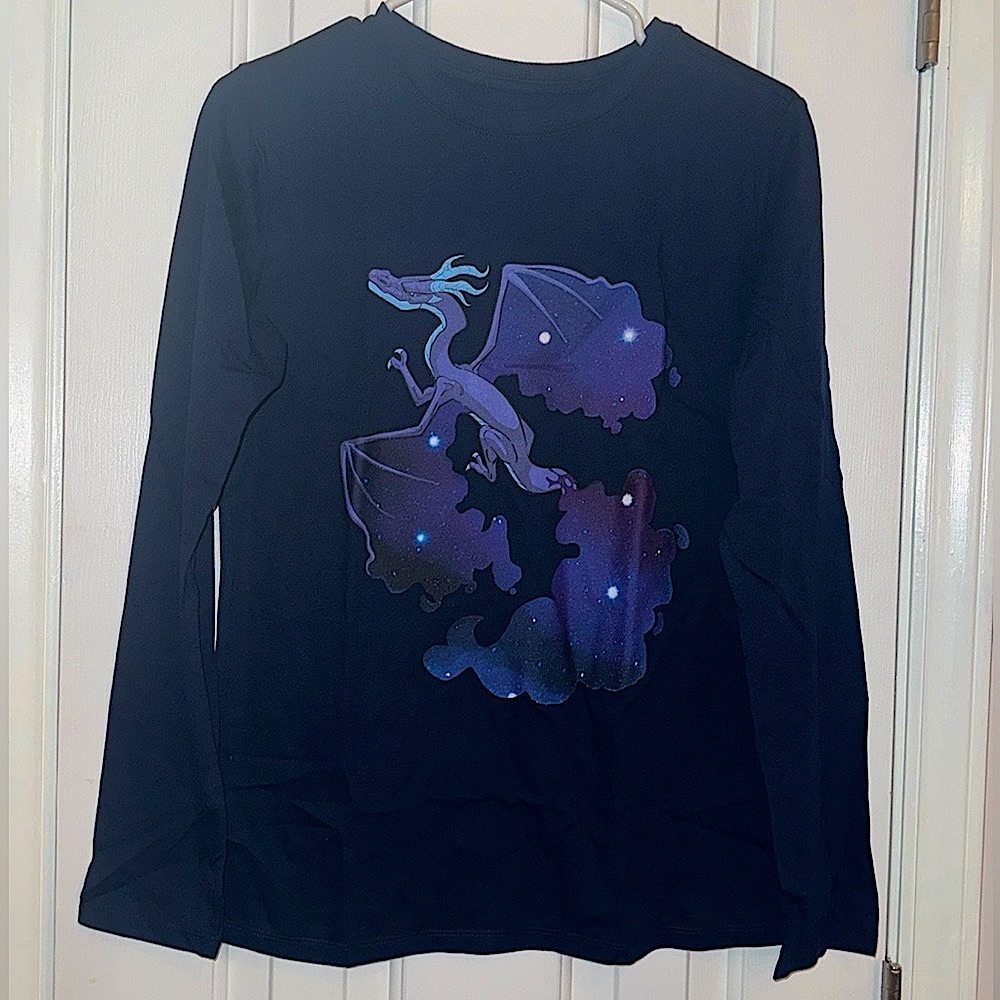 Cat & Jack Long Sleeves Tee Shirt with flying dragon, New with Tags